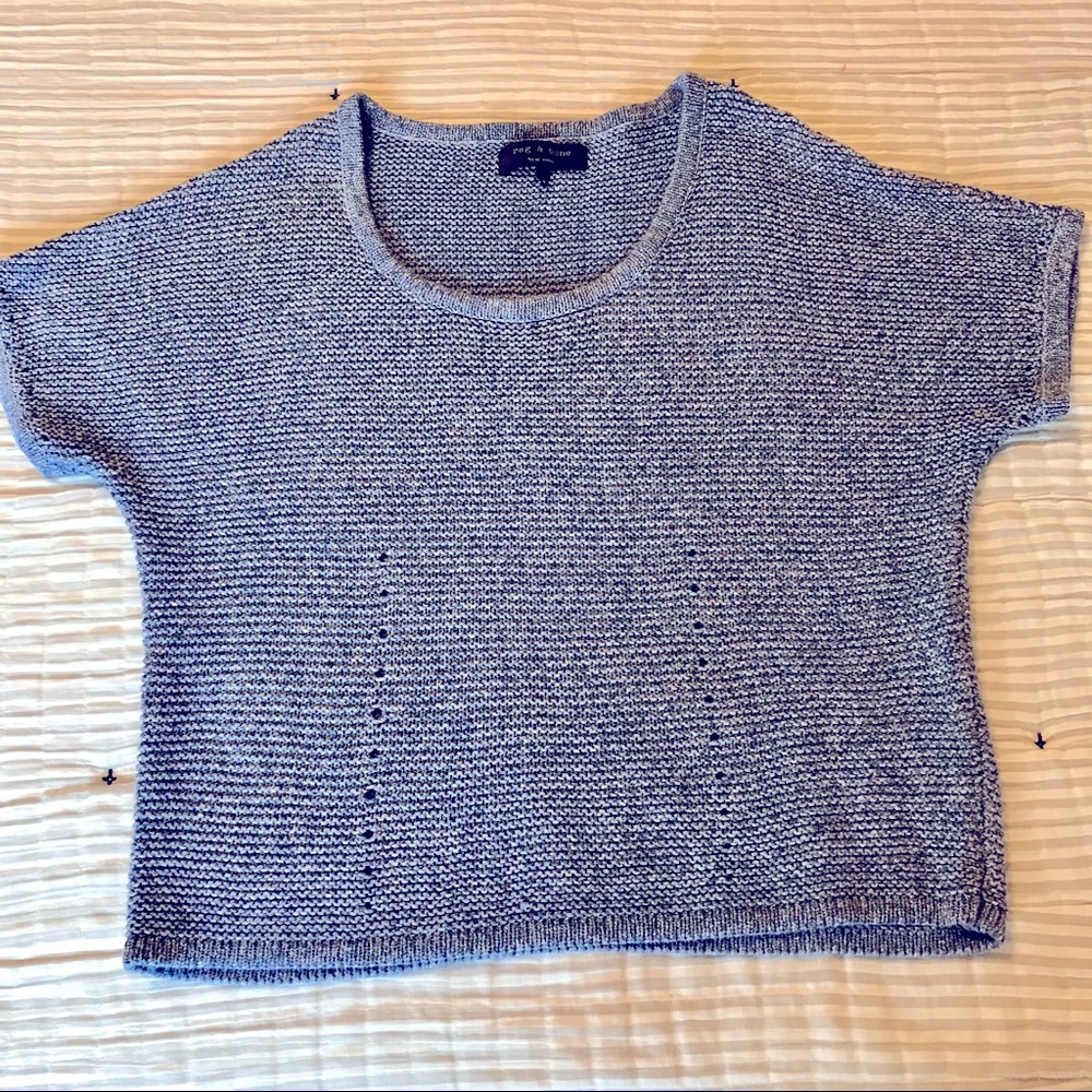 rag & bone crop knit sweater
